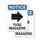 Signmission Fuse Magazine (Right Arrow) Sign With Symbol, 7 in W x Rectangle, Vinyl Decal OS-2PACK-NS-D-710-V-12979 - alternate 1